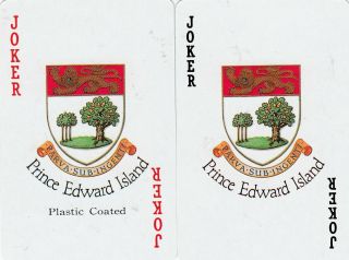 Jokers - Prince Edward Island - 2 Single Vintage Swap Playing Cards