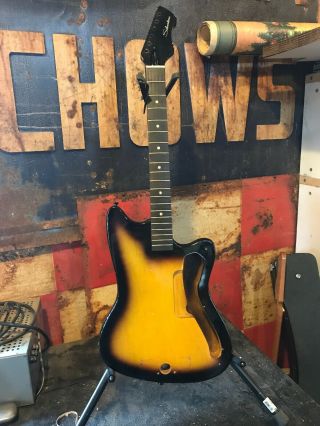 1965 Silvertone Silhouette Body Neck Husk Vintage Electric Guitar Project