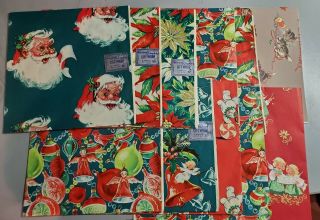 Vintage Christmas Wrapping Paper 19 Sheets 20 " X 26 "