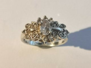 Stunning Art Deco Sterling Silver Ring With Clear Stones - Metal Detecting Find