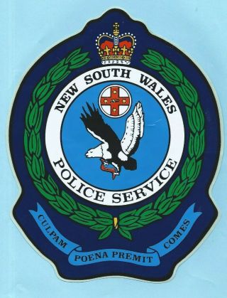 (extremely Rare) South Wales Police Service Door Decal (approx 180 X 230mm)
