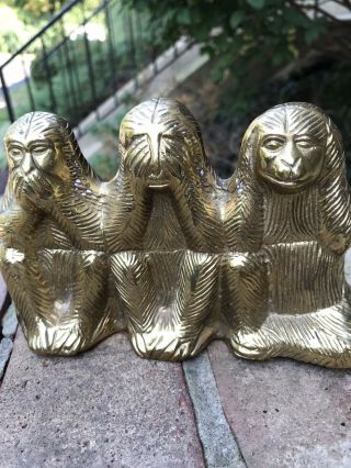 Brass Monkey’s “see No Evil - Hear No Evil & Speak No Evil” Paperweight & Shiny