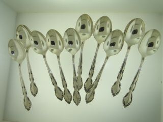 (10) Oneida Heirloom Sterling Silver Grandeur 6 3/8 - Inch Soup Spoons