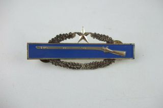 Vtg 3 " Us Wwii Era Combat Infantry Badge Cib Sterling Silver,  Sb,  2nd Award