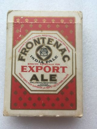 FRONTENAC EXPORT ALE BEER PLAYING CARD BOX SIGN MONTREAL QUEBEC CANADA BREWERY 2