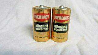 Vintage Set Of 2 Eveready Batteries