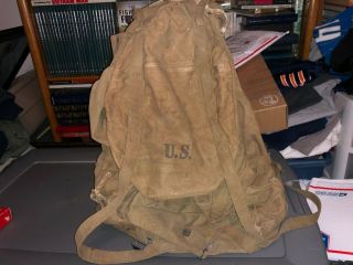 World War Ii Us Army Mountain Pack With Frame Dated 1942