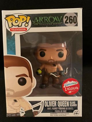 Funko Pop Tv Oliver Queen (island Scarred) Fugitive Toys Exclusive W/protector