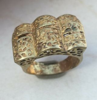 Rare Ancient Solid Ring Roman Bronze Stunning Artifact Vintage Rare Type