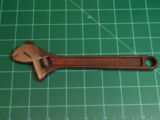 Crescent 8 " Adjustable Wrench " The Since 1907 " Made In Usa,  Vintage