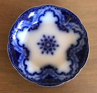 Vtg Alfred Meakin Cambridge Flow Blue Bowl Royal Semi - Porcelain England 7.  25in