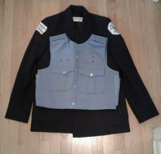 Vintage Chicago Police Department Dress Coat Uniform With Patches Sz 12,  Vest