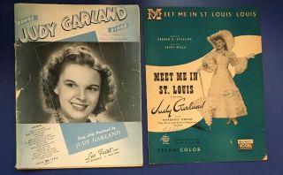 1939,  Judy Garland Sings Songbook & Sheet Music Meet Me In St.  Louis Vintage