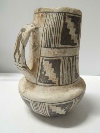 Vintage Pueblo Indian Pottery Mug / Cup Pot - 1995 Anasazi Design Signed Figural
