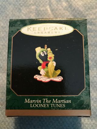Hallmark Keepsake Marvin The Martian & K - 9 Looney Tunes Miniature Ornament 1998