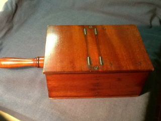 Antique Mahogany Hinged Secret Ballot Voting Box Pass Thru Marble Type