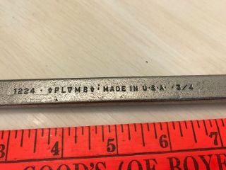 Vintage Plomb 1224 3/4” 12 Point Combination Wrench Decent Shape 3