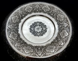 Fine Antique Middle Eastern Islamic Persian Style Solid Silver Signed Dish 173g 2