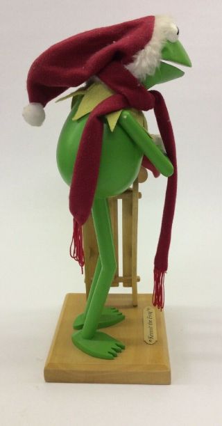 Jim Henson Muppets Kermit The Frog Nutcracker W/ Sleigh 12.  5” 2
