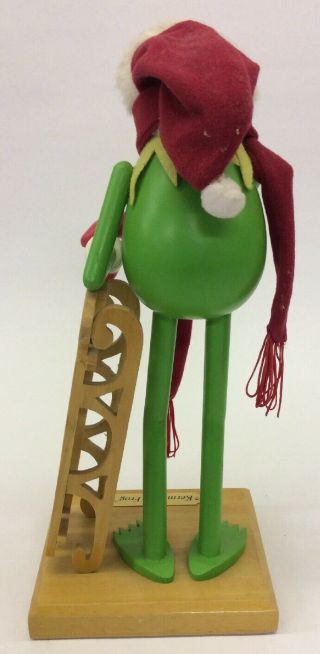 Jim Henson Muppets Kermit The Frog Nutcracker W/ Sleigh 12.  5” 3