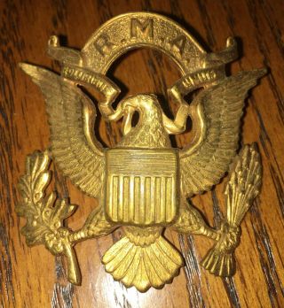 Antique Randolph Macon Academy Hat Badge Front Royal Va Rma Military Us Army Air