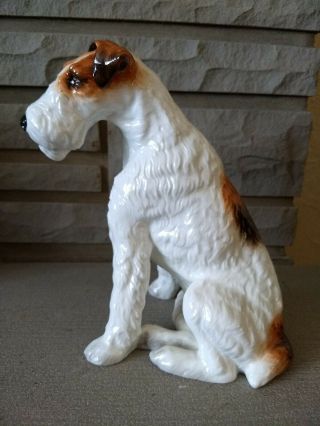 Signed English Royal Staffordshire Ltd Wire Fox Terrier Figurine 76