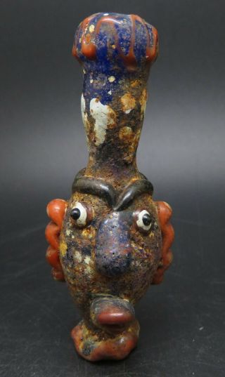 Vintage Phoenician Face Vase Bottle Glass Decoration