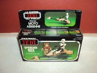 Star Wars Vintage Rotj Speeder Bike Canadian Kenner Canada Jedi 1983 Mib
