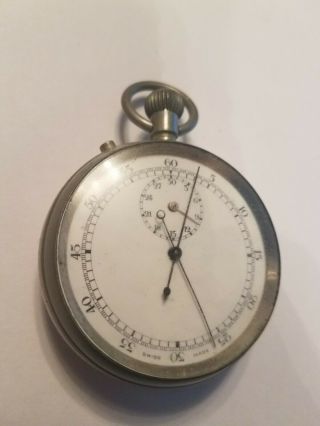 A Vintage Military Issue Chronograph Stop Watch With Broad Arrow.  274039