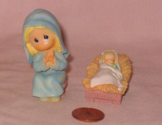 Precious Moments Nativity Mary And Baby Jesus Resin Figures