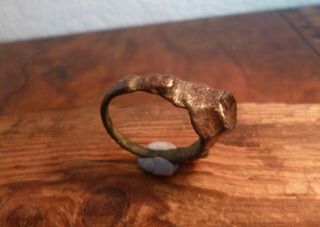 Stunning Medieval Tower Ring With Amethyst Stone - Metal Detecting Find