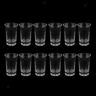 12 X Acrylic Shot Glass Whisky Wine Cup Tumbler,  35 Ml,  High Temp Resistant