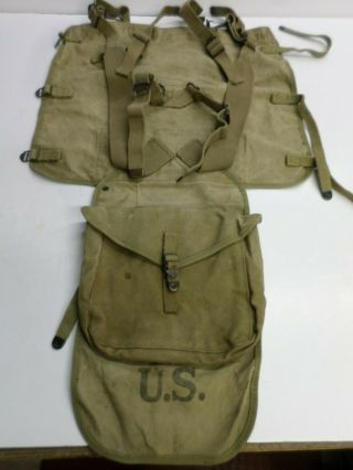 Vintage Wwii 1942 U.  S.  Army Back Pack