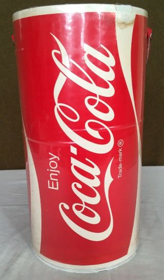 Vintage Enjoy Coke Coca Cola Thermo Serv Ice Bucket Cooler Large READ 2