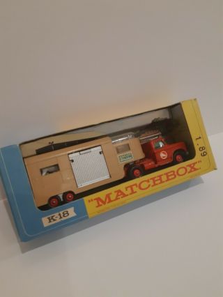 Matchbox King Size K18 Articulated Horse Van In Window Box Lesney