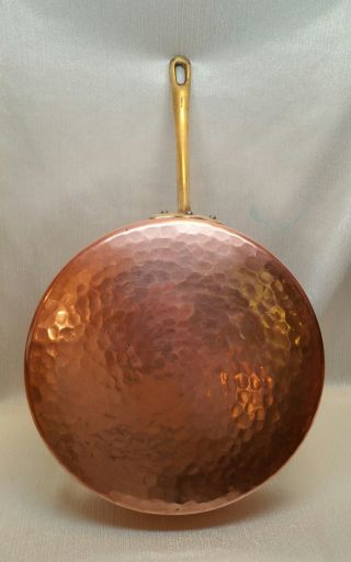 Vintage Hammered Copper 10 1/2 " SautÉ Pan