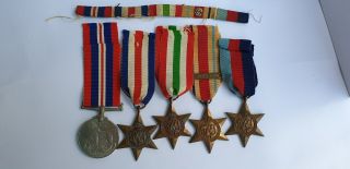 Ww2 British Military Medal Group Set,  War Medal,  France And Germany,  Italy