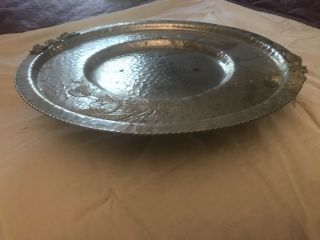 Vintage Aluminum Ware Lazy Susan Rodney Kent Service Co Hand Wroght Hammered 413
