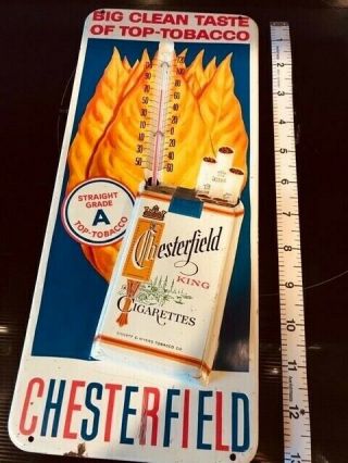 Vintage Chesterfield Cigarette Advertising Thermometer 3d