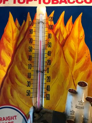 vintage Chesterfield Cigarette advertising thermometer 3D 2