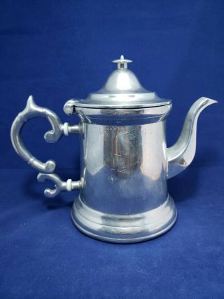 Vintage Wilton Coffee Tea Pot Pitcher With Ornate Handle.  Gloss Finish