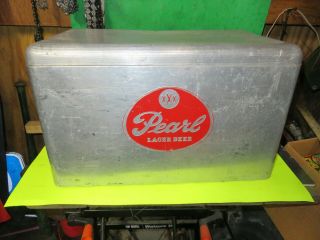 Vintage Pearl Lager Beer Xxx Aluminum Ice Chest Cooler