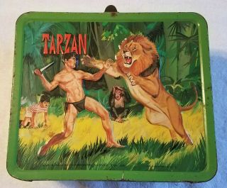 Vintage 1966 Tarzan Metal Lunch Box