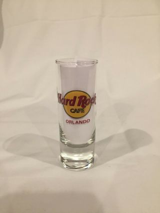 Collectible Hard Rock Cafe Orlando Florida 4 Inch Tall Shot Glass Barware Music