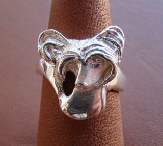 Sterling Silver Chinese Crested Head Study Ring