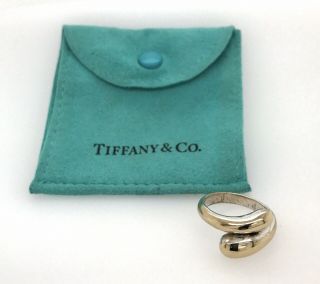 Vintage Tiffany & Co.  925 Silver Sterling Elsa Peretti Teardrop Ring Size 7