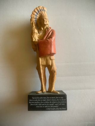 J Giuffre Chief Joseph Nez Perce Statue Figurine Tobacco Store Miniature