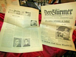 Der Sturmer Newspaper Wartime Issue Wwii German Propaganda,  For Political 3