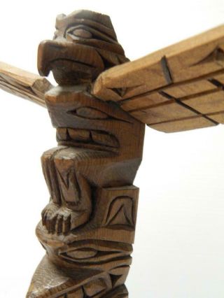 Rita Williams Sgnd Vintage Alaska Canada Nw Coast Indian Hand Carved Totem Pole