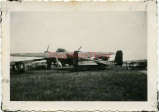 Wwii Photo - 3rd Army - Captured German Junkers Ju 88 Bomber Plane